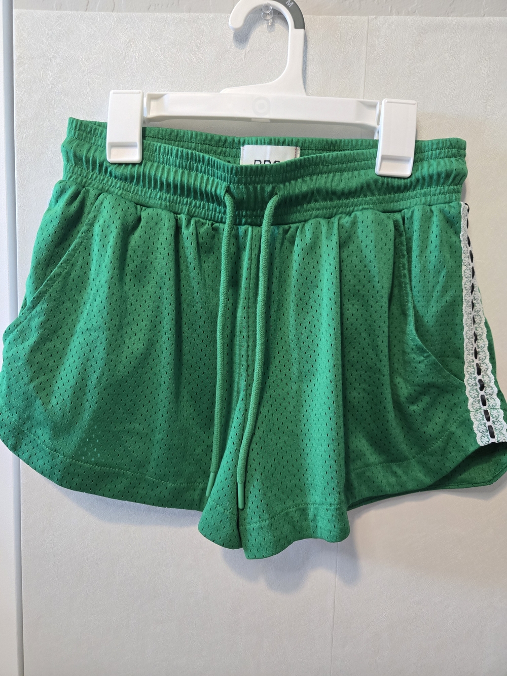 BDG Urban Outfitters Emerald Green Mesh Athletic Shorts with Drawstring